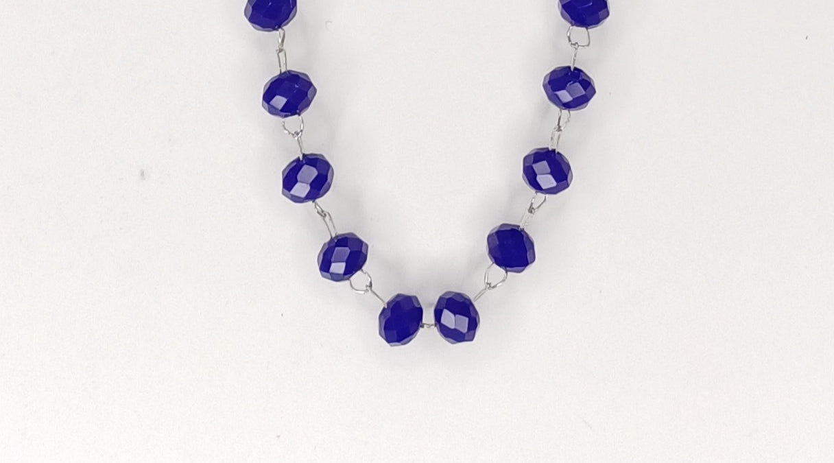 Bracciale rosario acciaio e cristalli