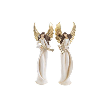 Coppia di Angeli natalizi con strumenti musicali