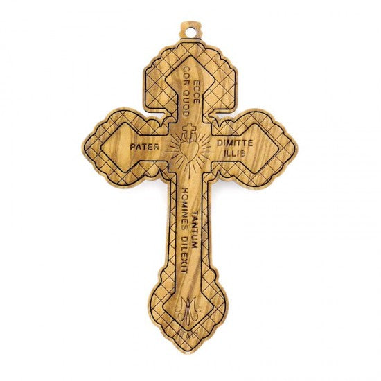 Croce del perdono da parete in legno di ulivo