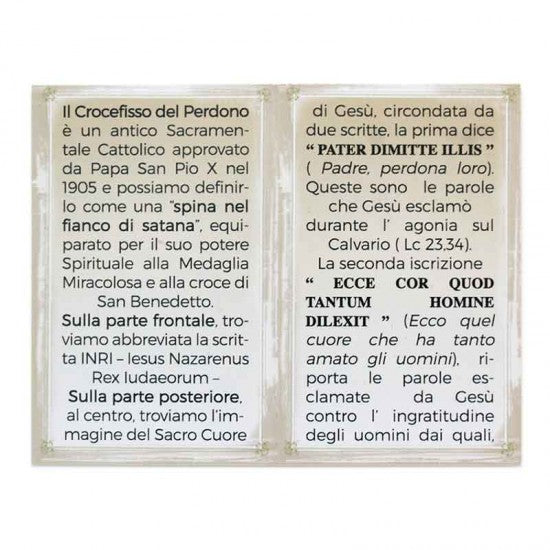 Croce del perdono da collo in legno di ulivo nazionale