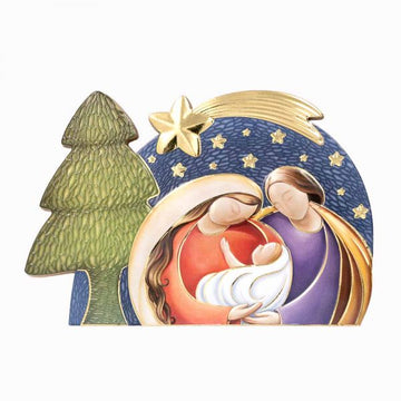 Quadretto Natività cometa e albero