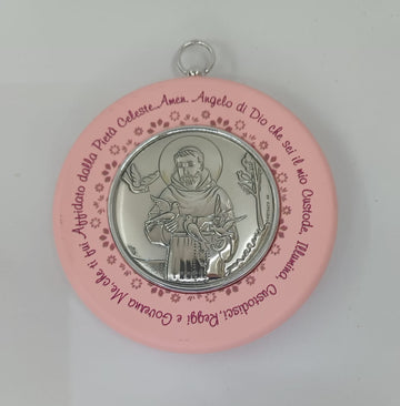 Medaglione culla rotondo San Francesco