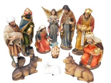 Natività in resina 11 pezzi cm 30