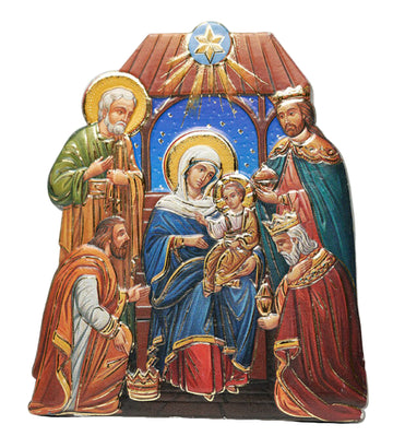Quadretto natività dettagli oro