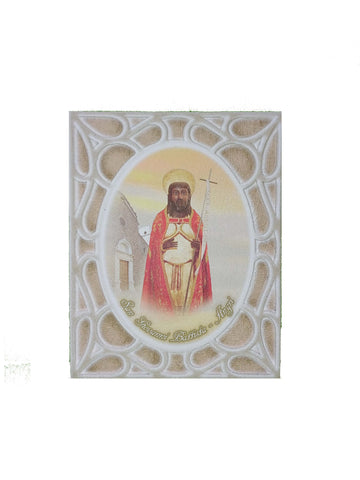 Quadro su legno effetto pietra San Giovanni Battista Angri cm 40
