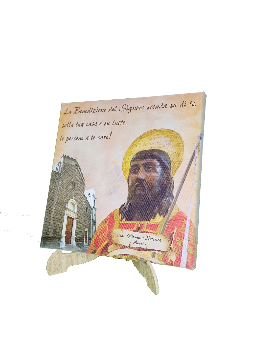 Quadro su tela San Giovanni Battista Angri cm 20x20