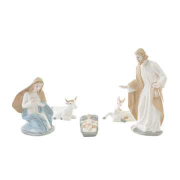 Natività in porcellana 5 pezzi cm 20