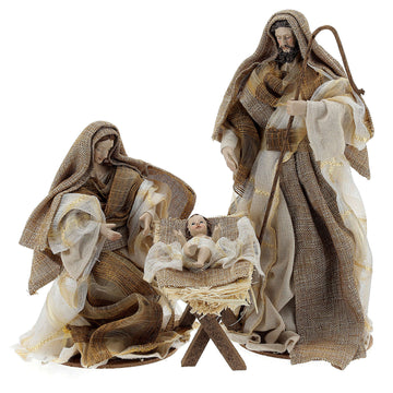 Natività in stoffa tre pezzi cm 21