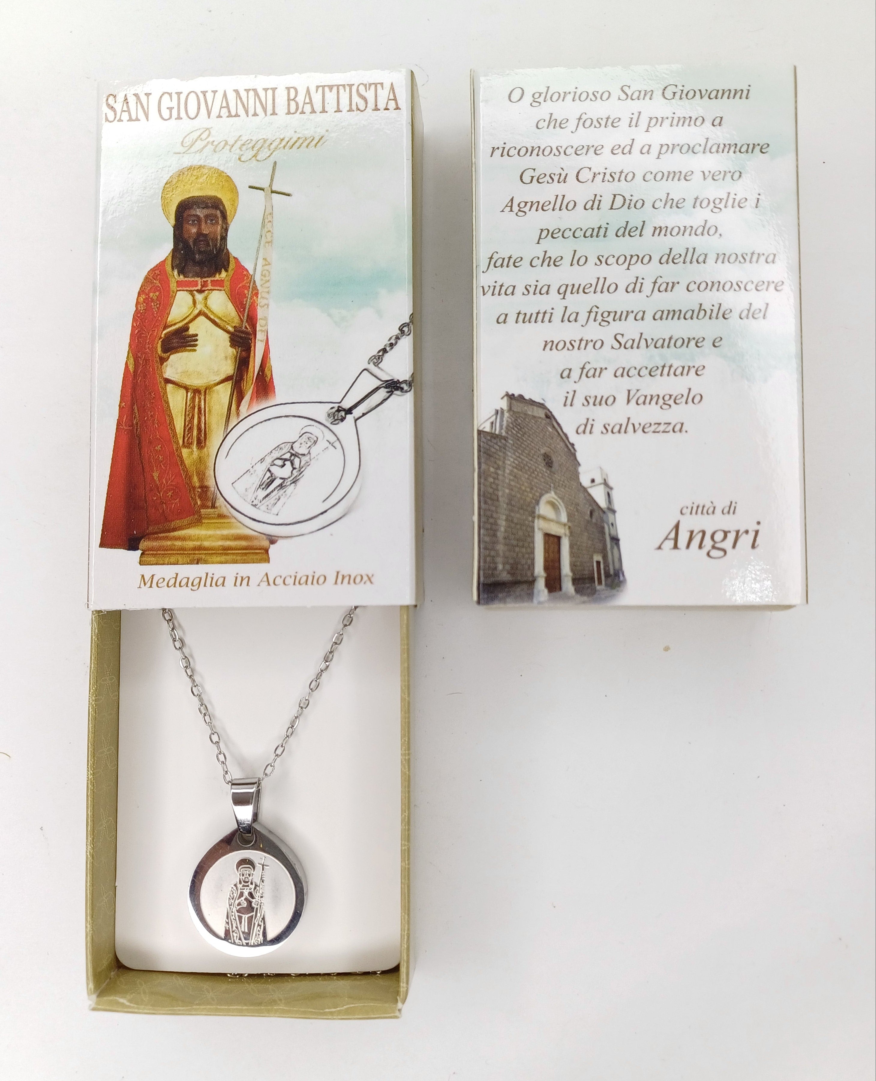Collana acciaio inox serigrafata San Giovanni Angri