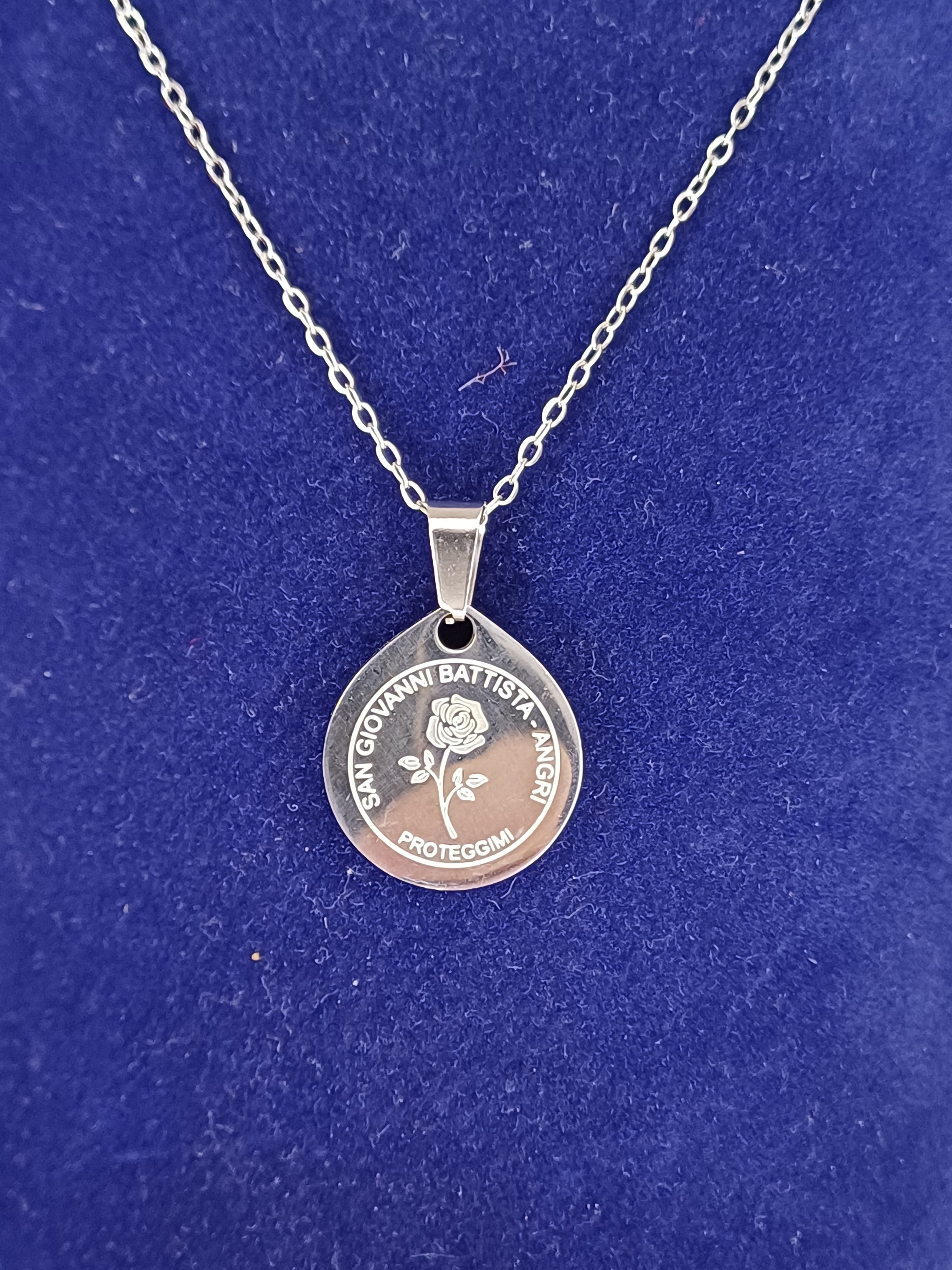 Collana acciaio inox serigrafata San Giovanni Angri