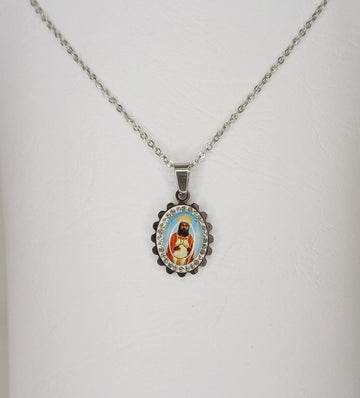 Collana  girocollo acciaio strass San Giovanni Angri