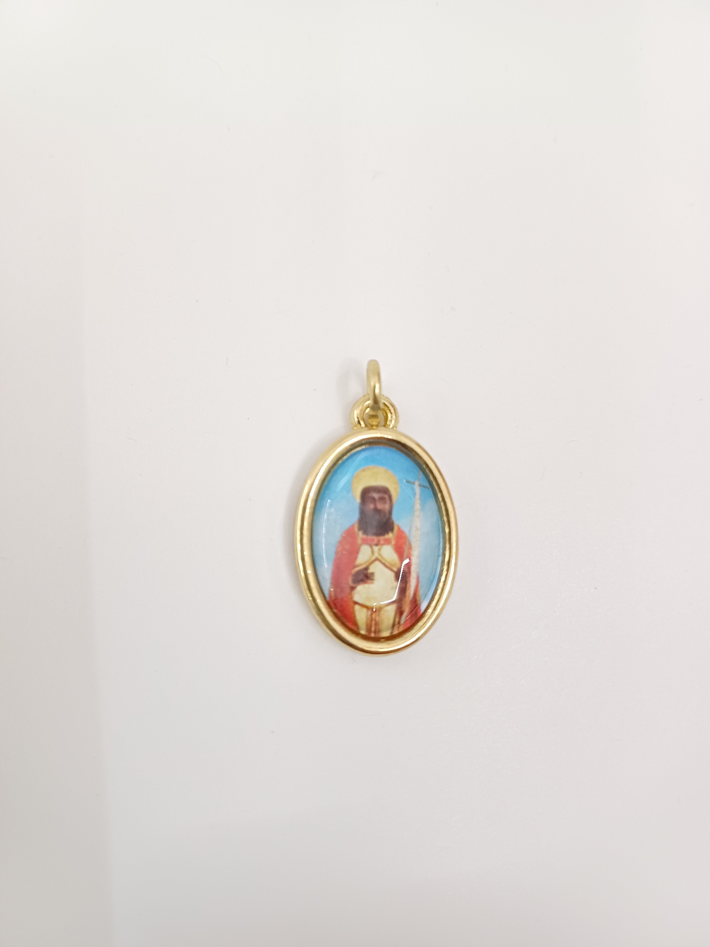 Medaglia oro smaltino San Giovanni  Battista Angri