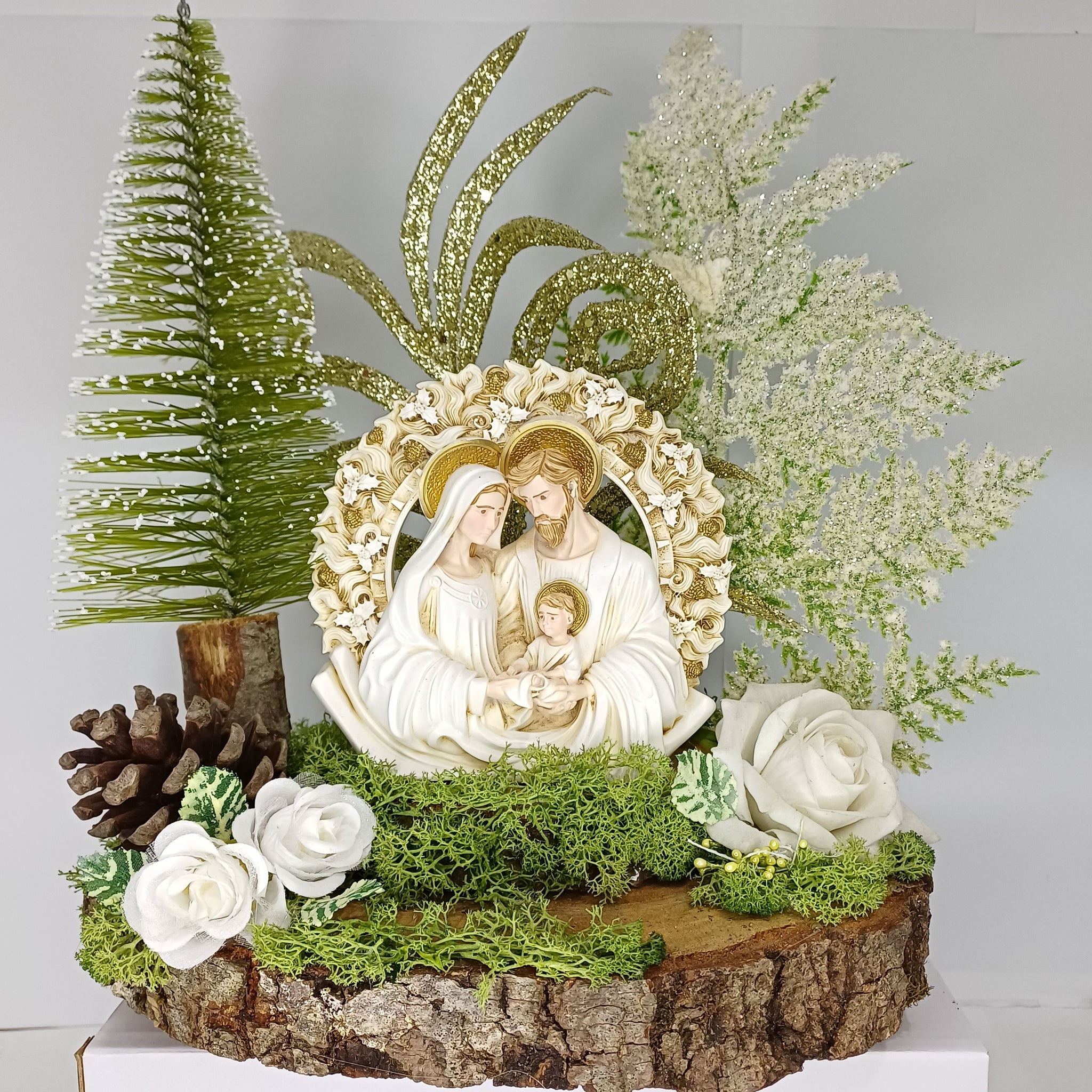 Composizione con Natività e ghirlanda