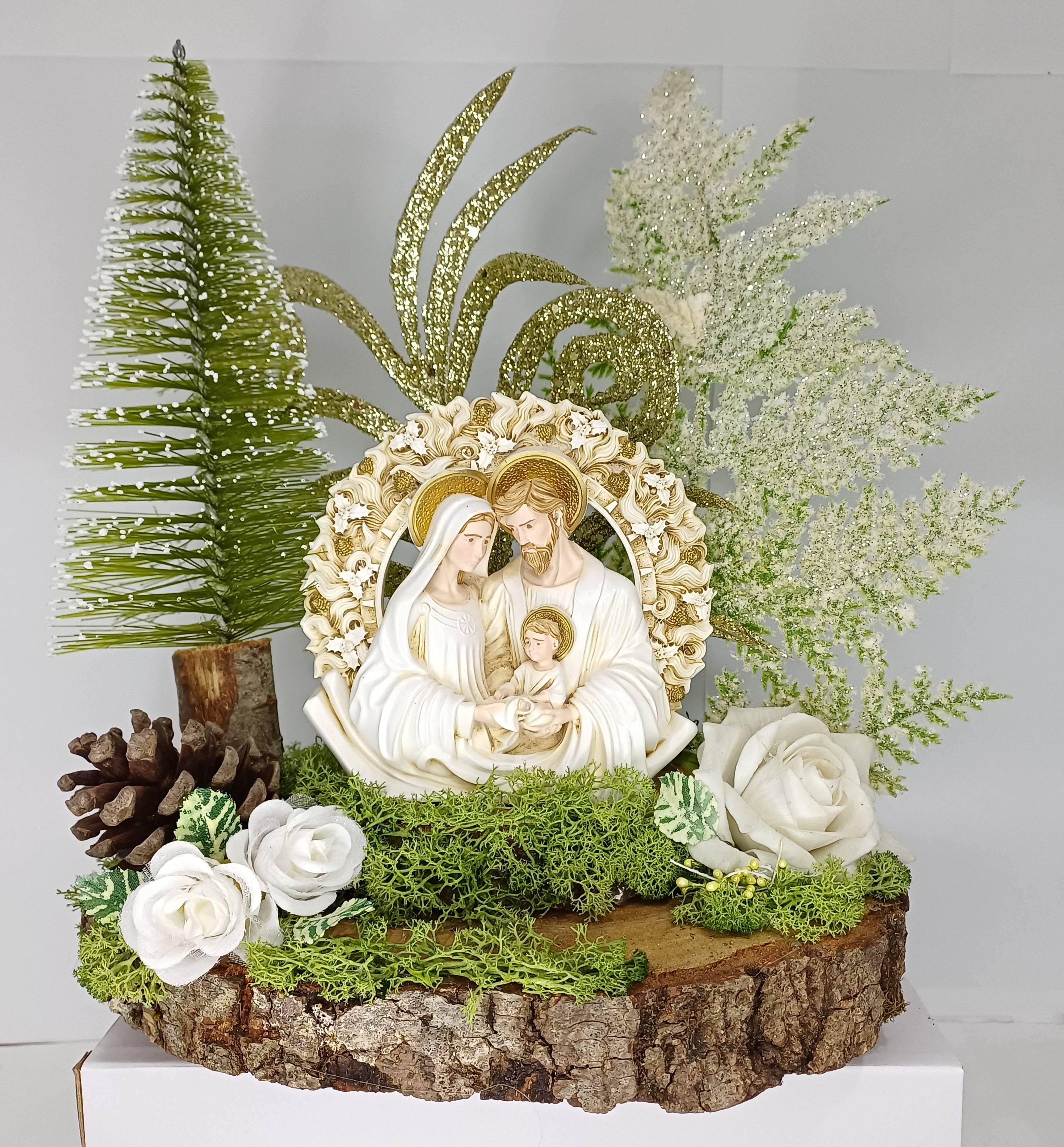 Composizione con Natività e ghirlanda