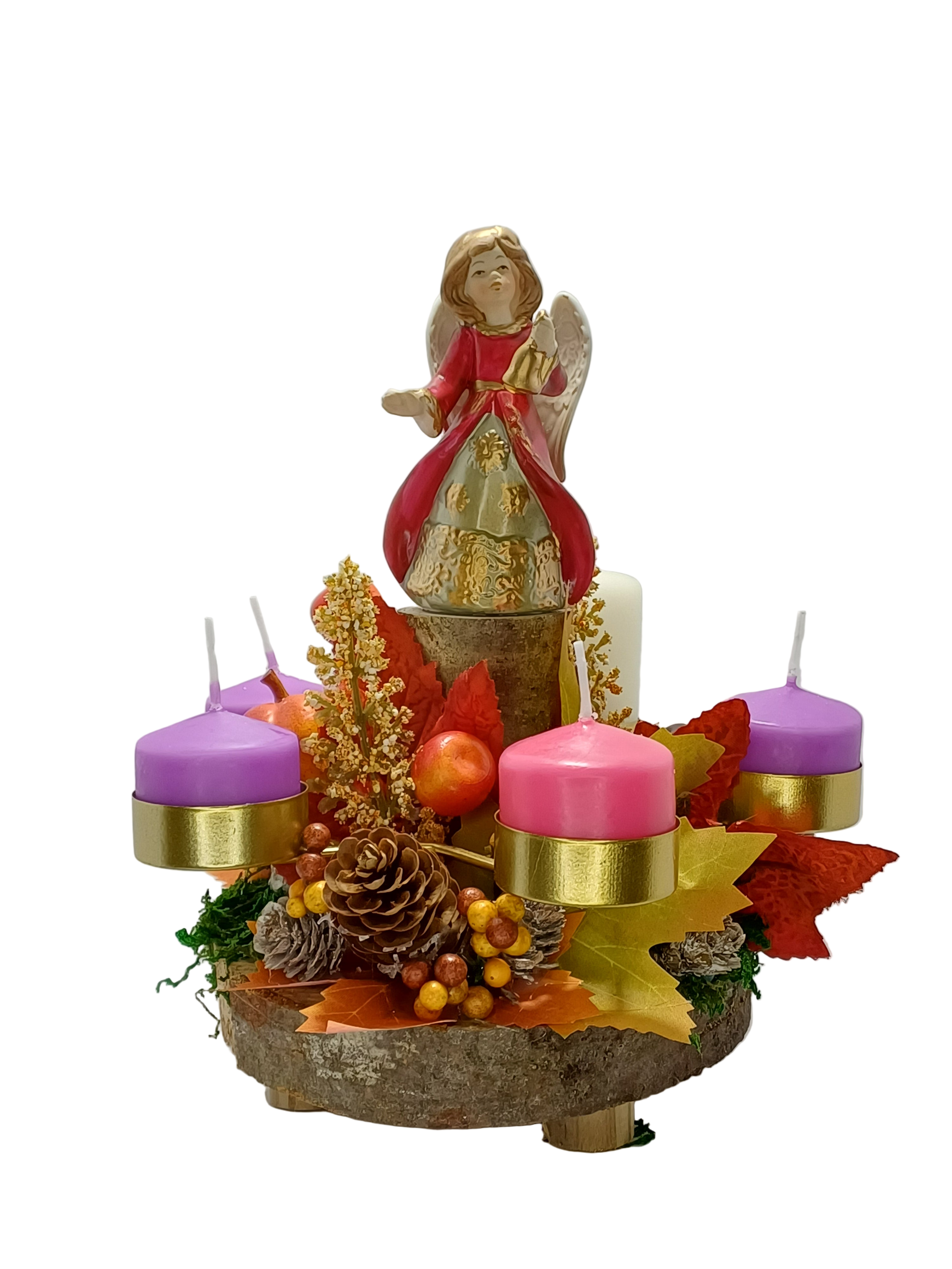 Corona Avvento colori autunnali