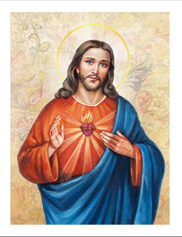 Quadro su tela Sacro cuore di Gesù  cm 25