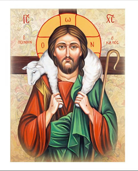 Quadro su tela Buon Pastore cm 40