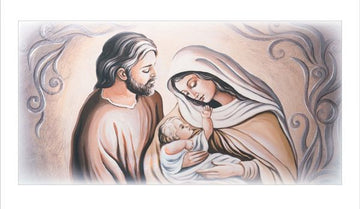 Tela effetto dipinto Sacra Famiglia