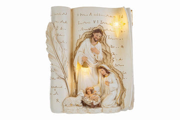 Natività resina led con libro
