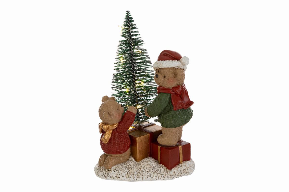albero led con orsetti cm 16