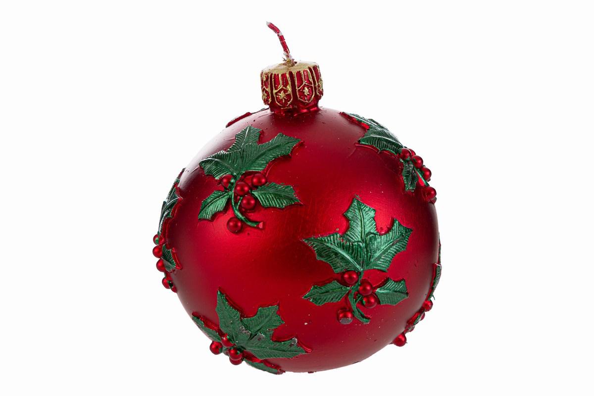 Candela sfera di natale cm 9