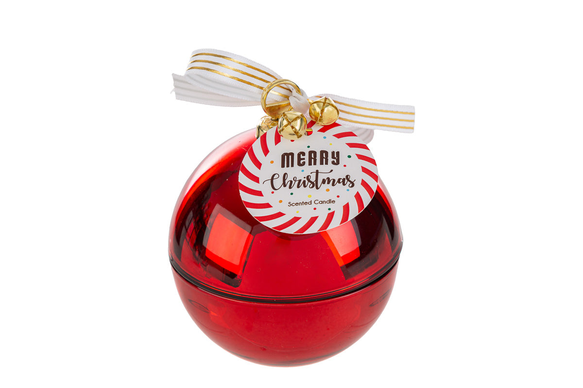 Candela profumata scatola vetro natalizia cm 11