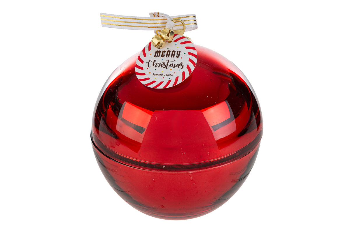 Candela profumata scatola vetro natalizia cm 15