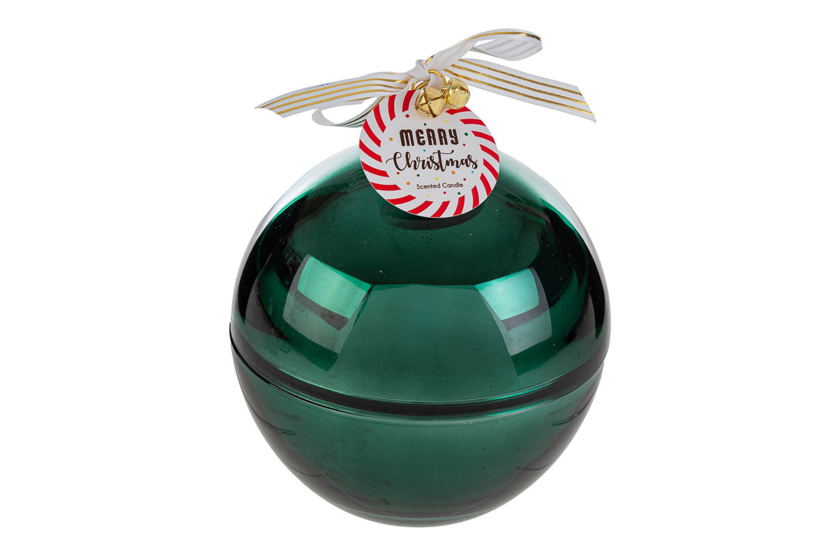 Candela profumata scatola vetro natalizia cm 15