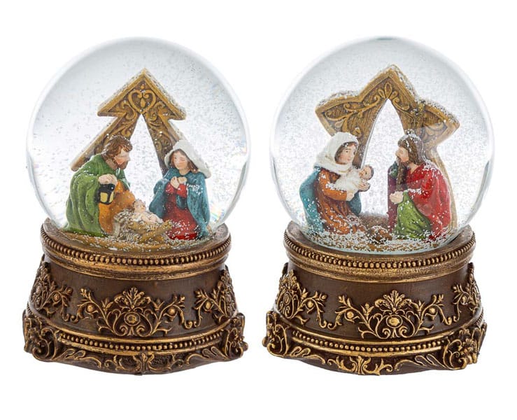 Presepe carillon cm 14 stella e albero