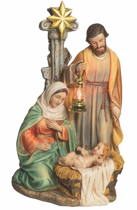 Natività resina e led cm 28