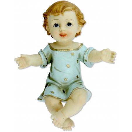 Gesù Bambino vestito braccia aperte cm 28