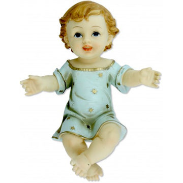 Gesù Bambino vestito braccia aperte cm 28