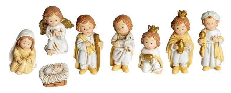 Mini presepe bimbi 8 pez