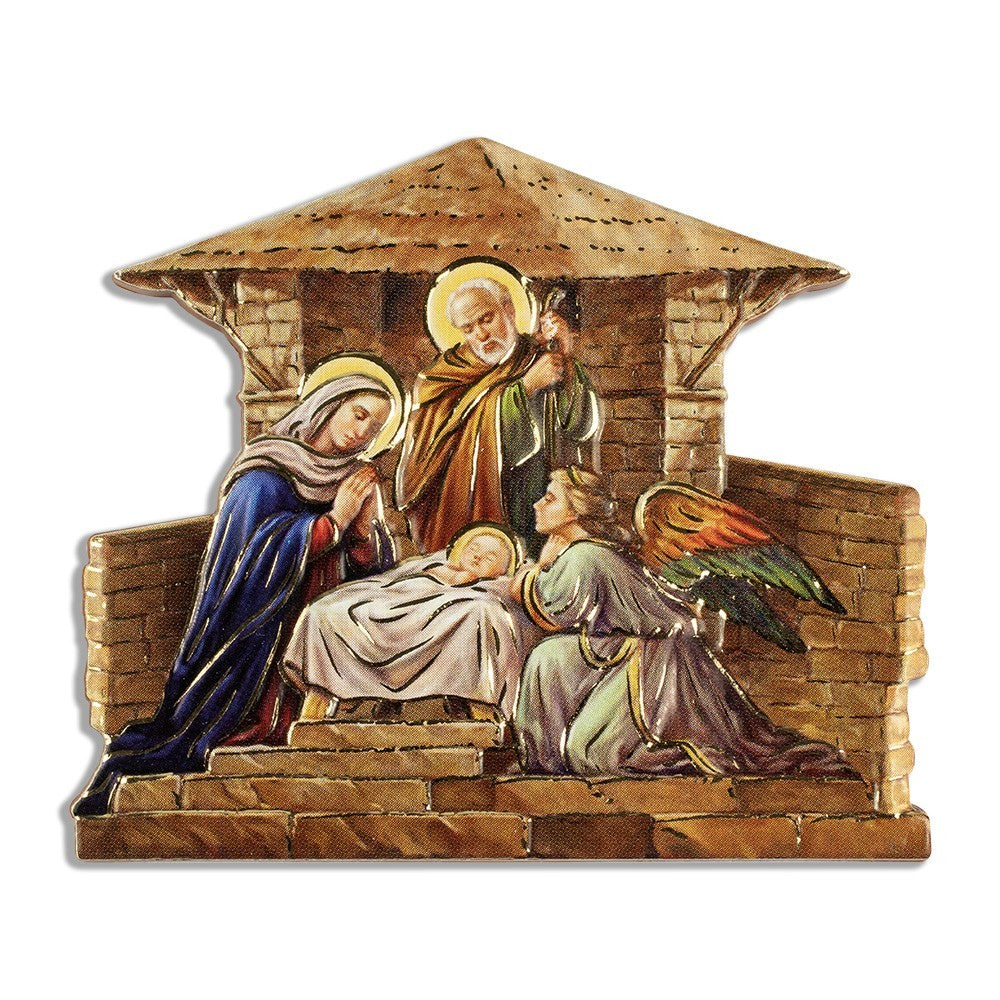 Quadretto Natività in capanna