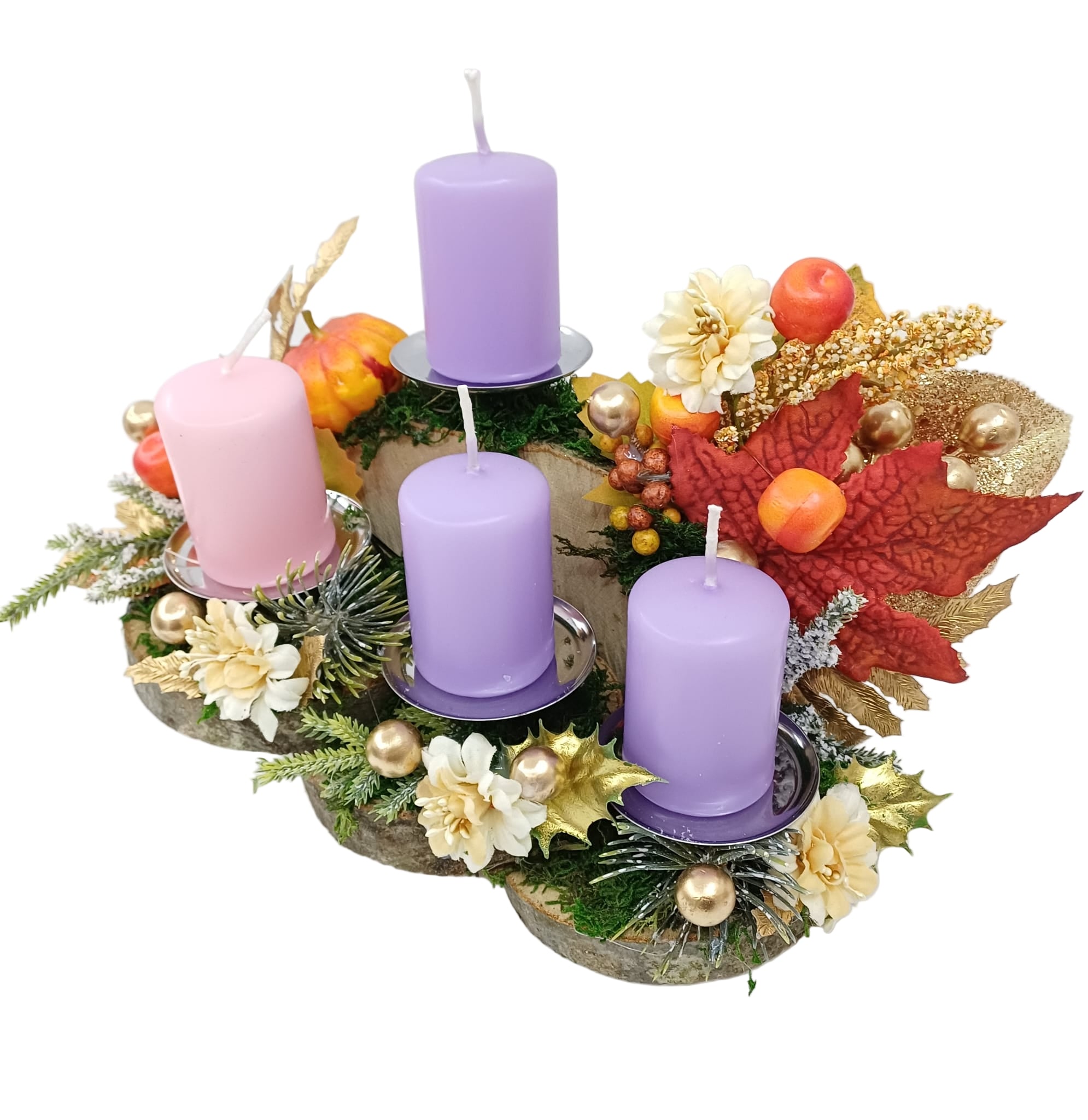 Corona Avvento colori autunnali