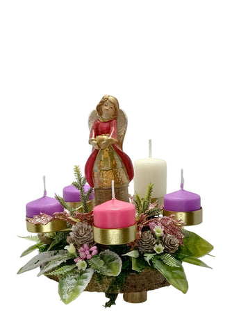 Corona Avvento angioletto cuore