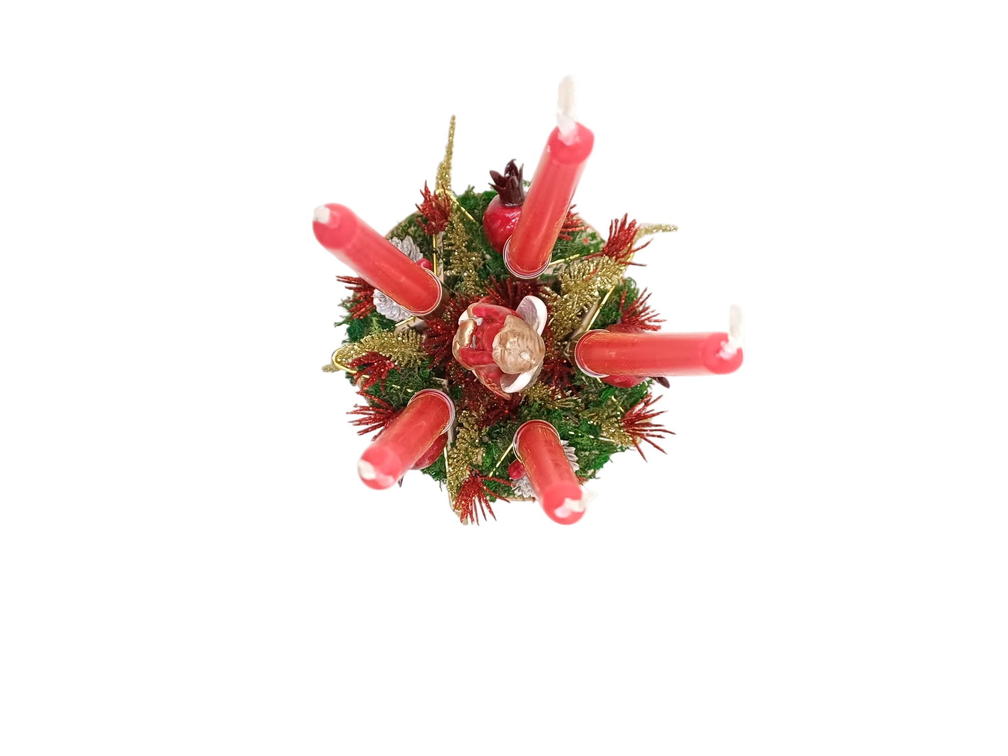 Corona Avvento con angelo e melograni