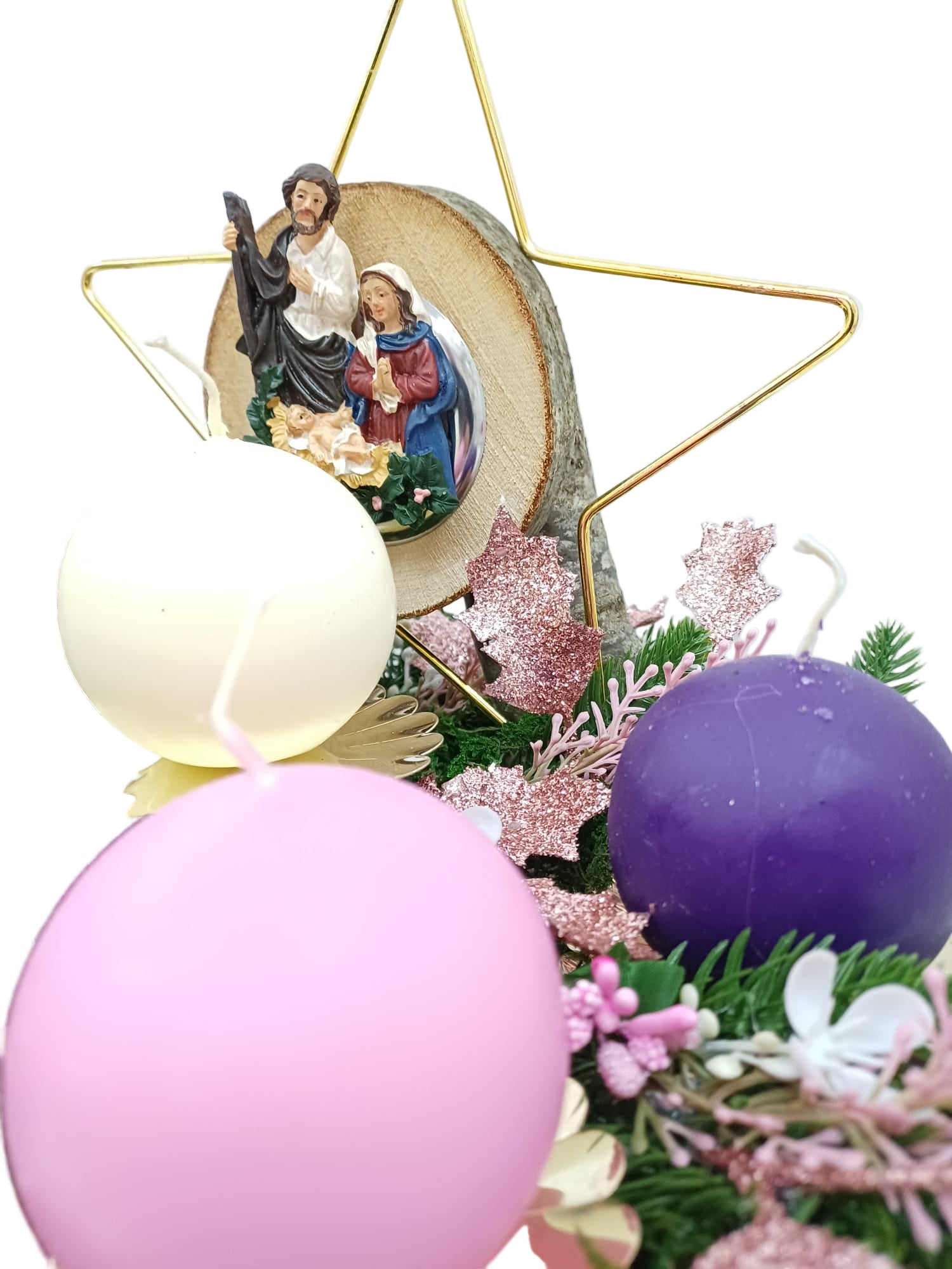 Corona Avvento con stella e calamita nativitàt