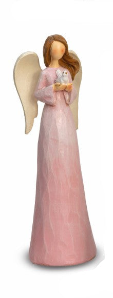 Angelo in resina colori pastello cm 21