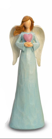 Angelo in resina colori pastello cm 21