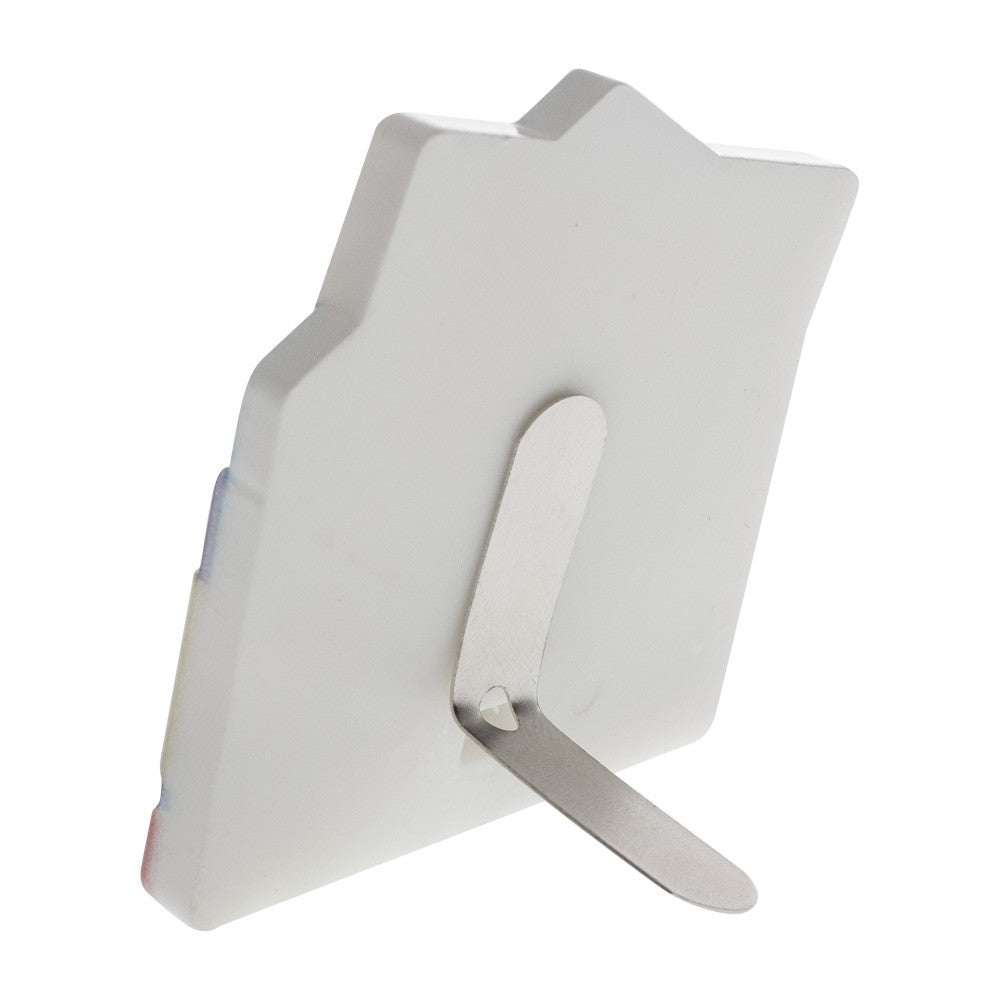 Magnete quadretto sagomato prima comunione lettera effetto ceramica