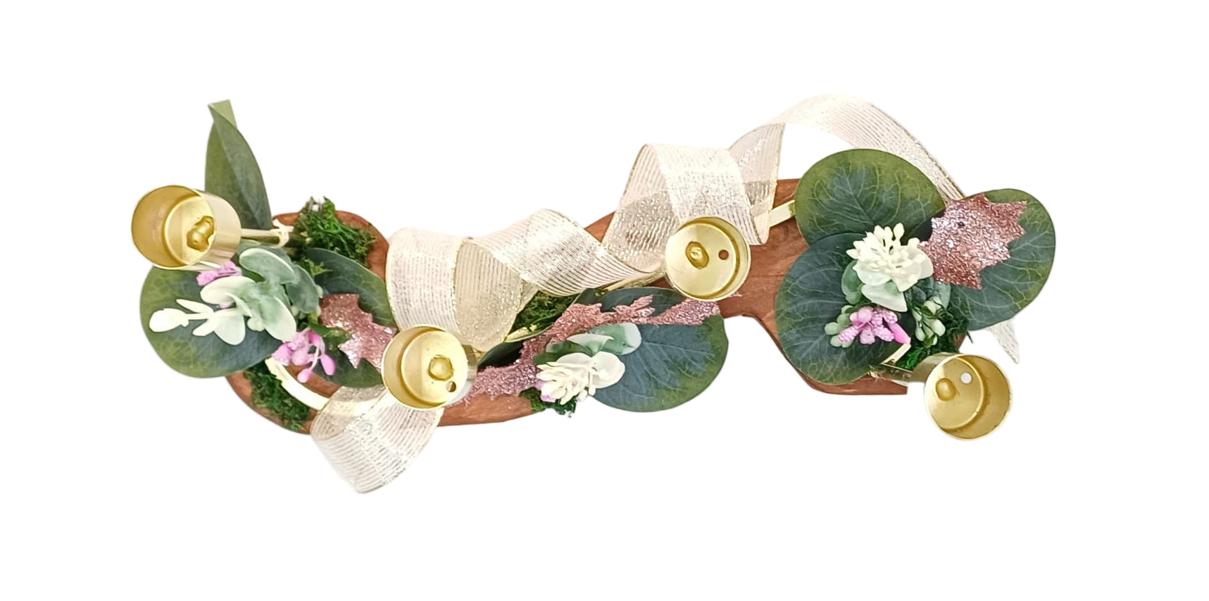 Corona Avvento decoro rosa