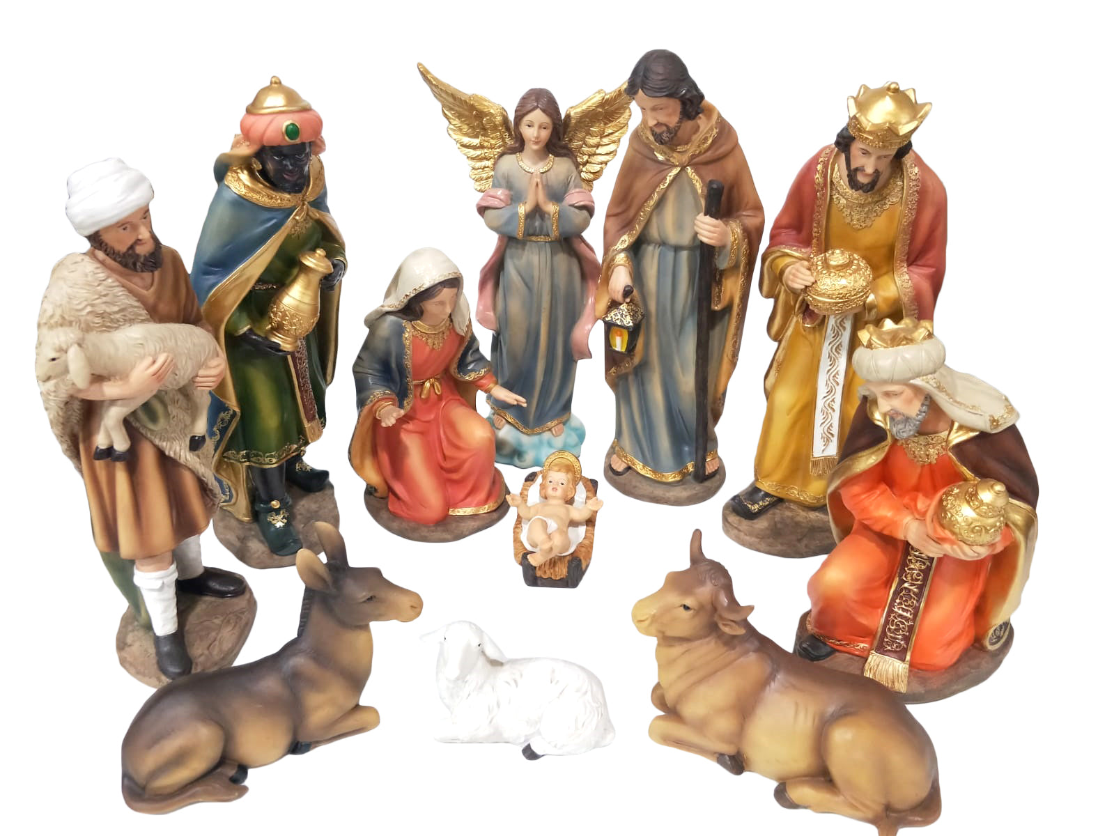 Natività in resina 11 pezzi cm 30