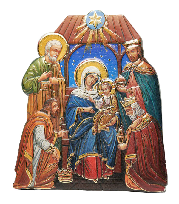 Quadretto natività dettagli oro