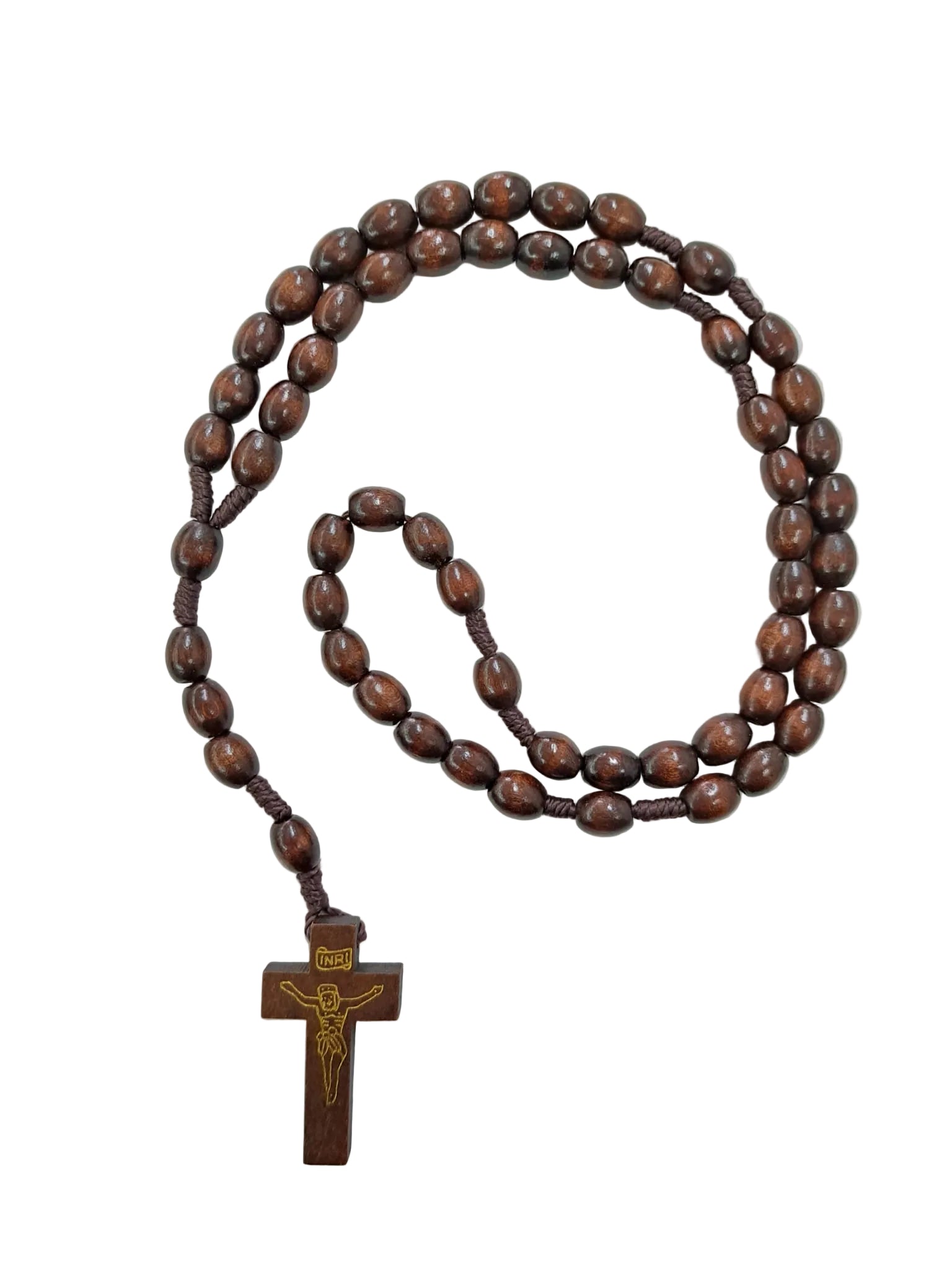 Rosario in legno francescano