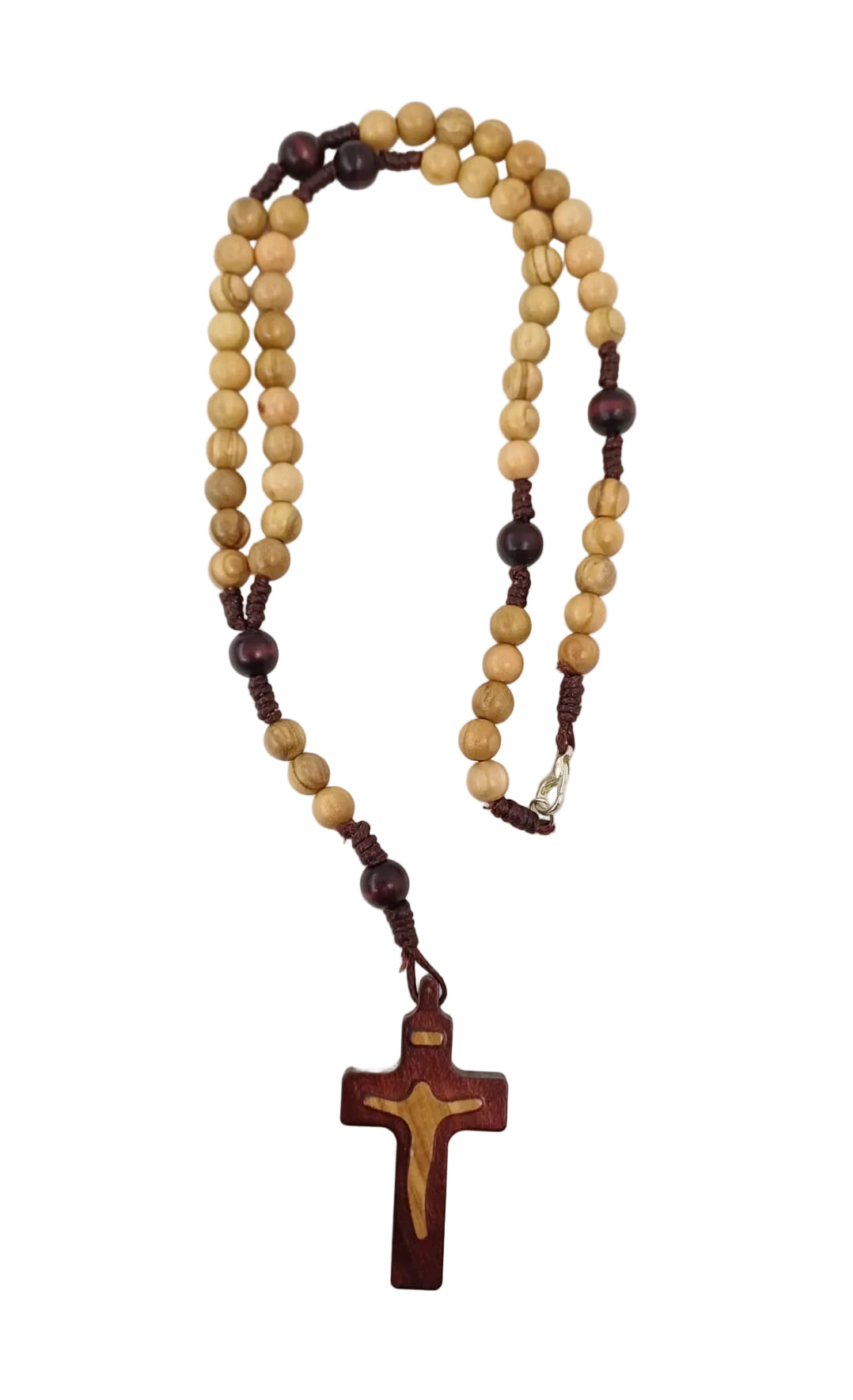 Rosario in legno d'ulivo