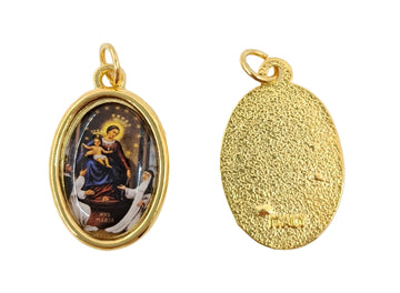 Medaglia smaltino Madonna del Rosario