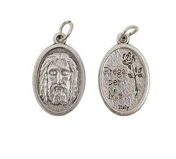 Medaglia Volto Santo in zama color argento