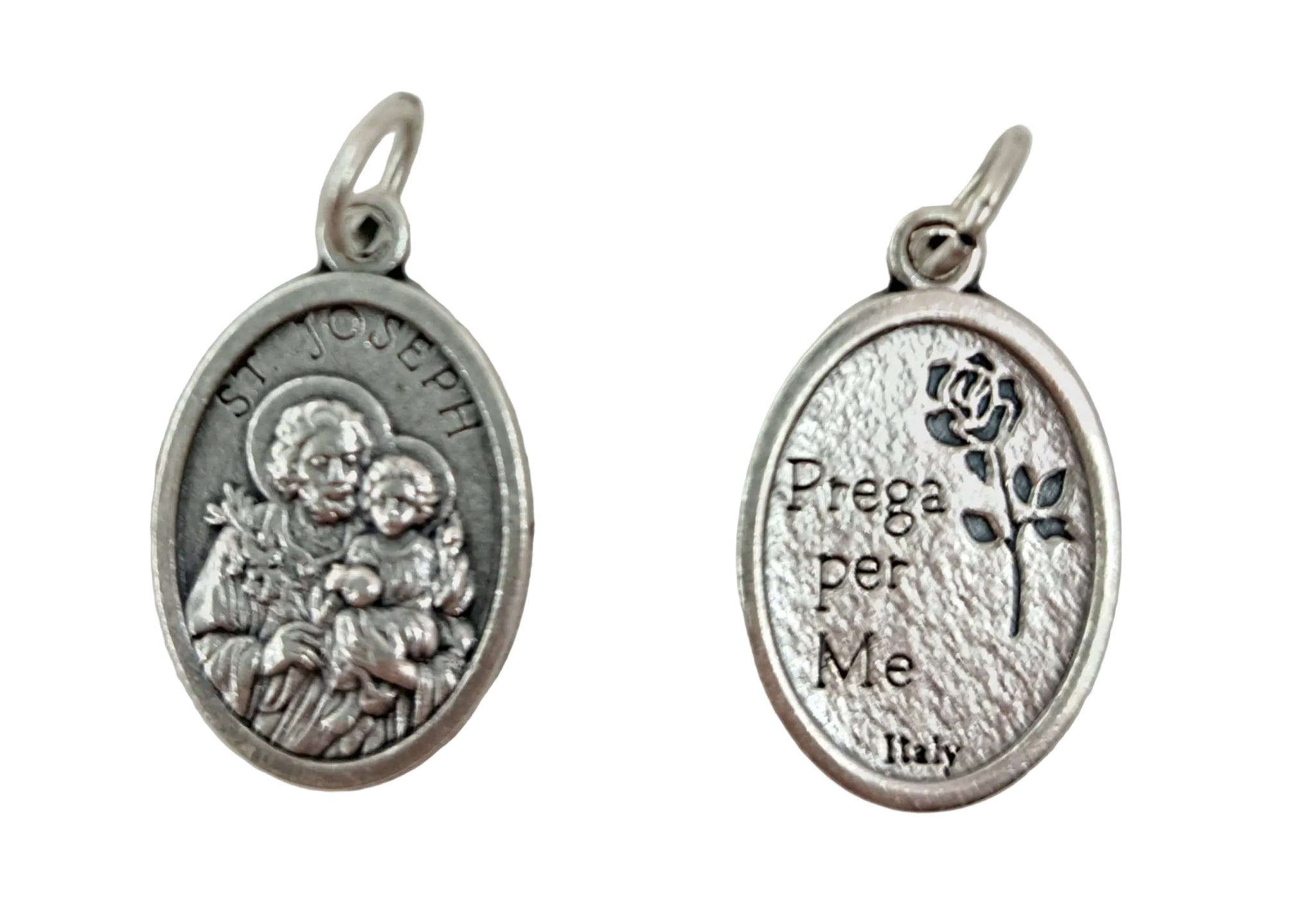 Medaglia San Giuseppe in zama color argento
