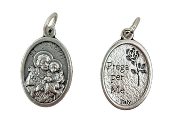 Medaglia San Giuseppe in zama color argento